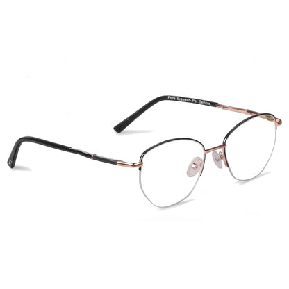 Fiore 3921 eyeglasses in black gold – three-quarter view