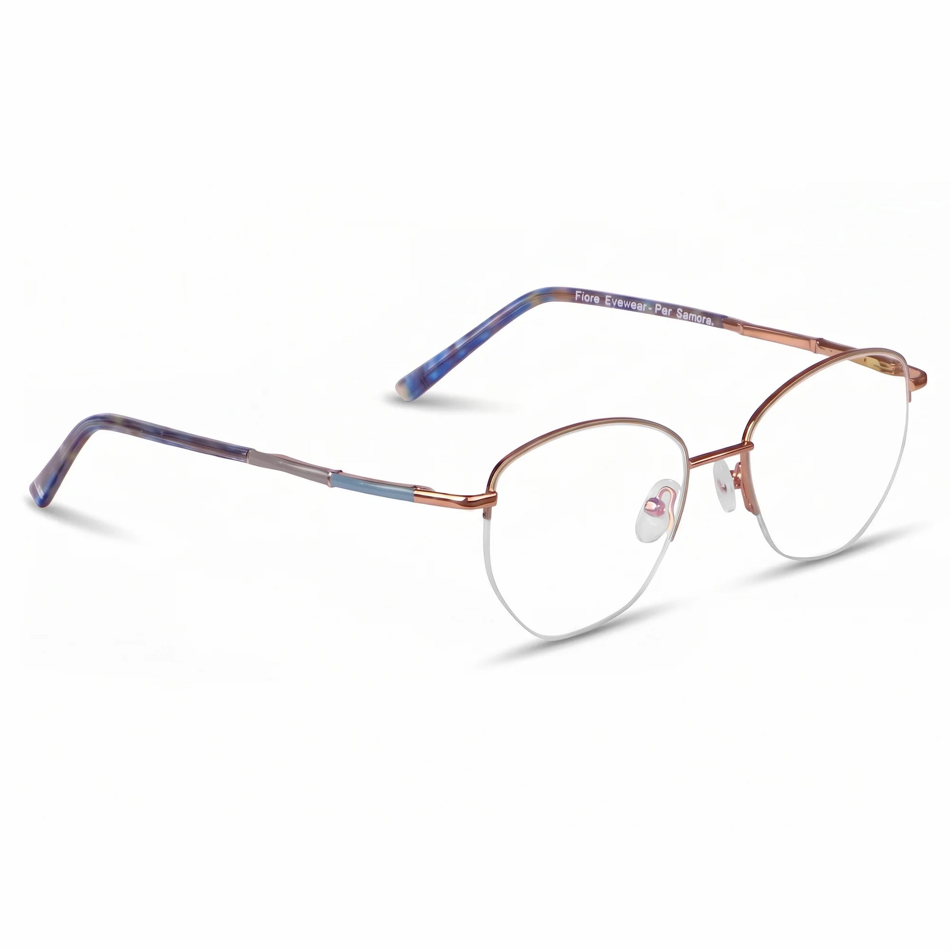 Fiore 3921 eyeglasses in grey brown – three-quarter view