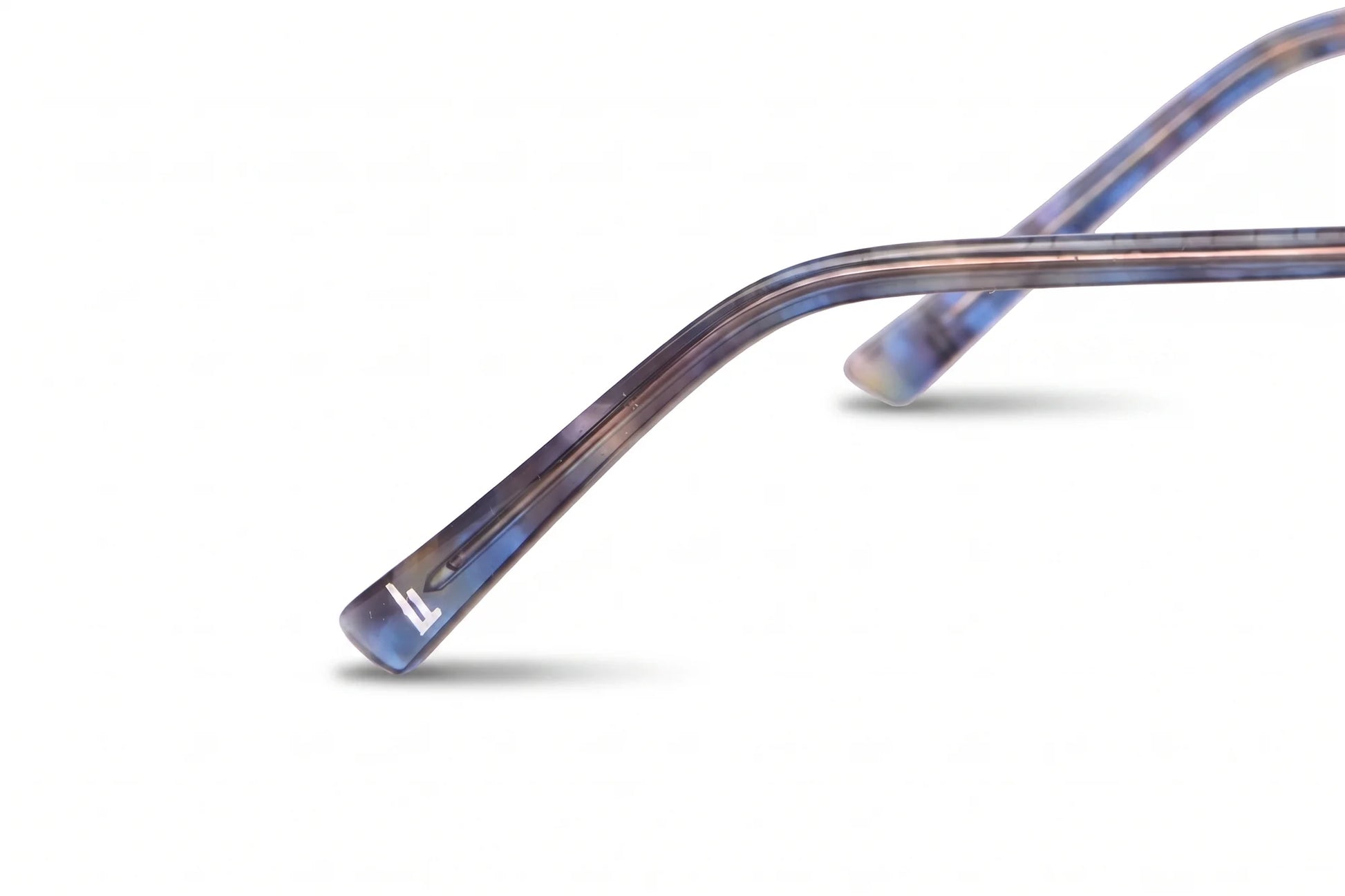 Fiore 3921 eyeglasses in grey brown – temple logo detail