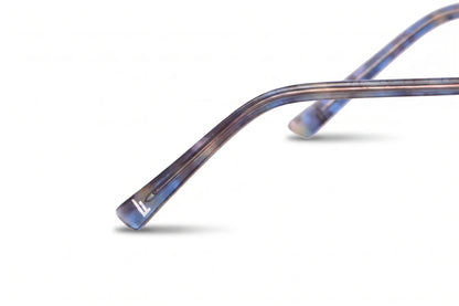 Fiore 3921 eyeglasses in grey brown – temple logo detail