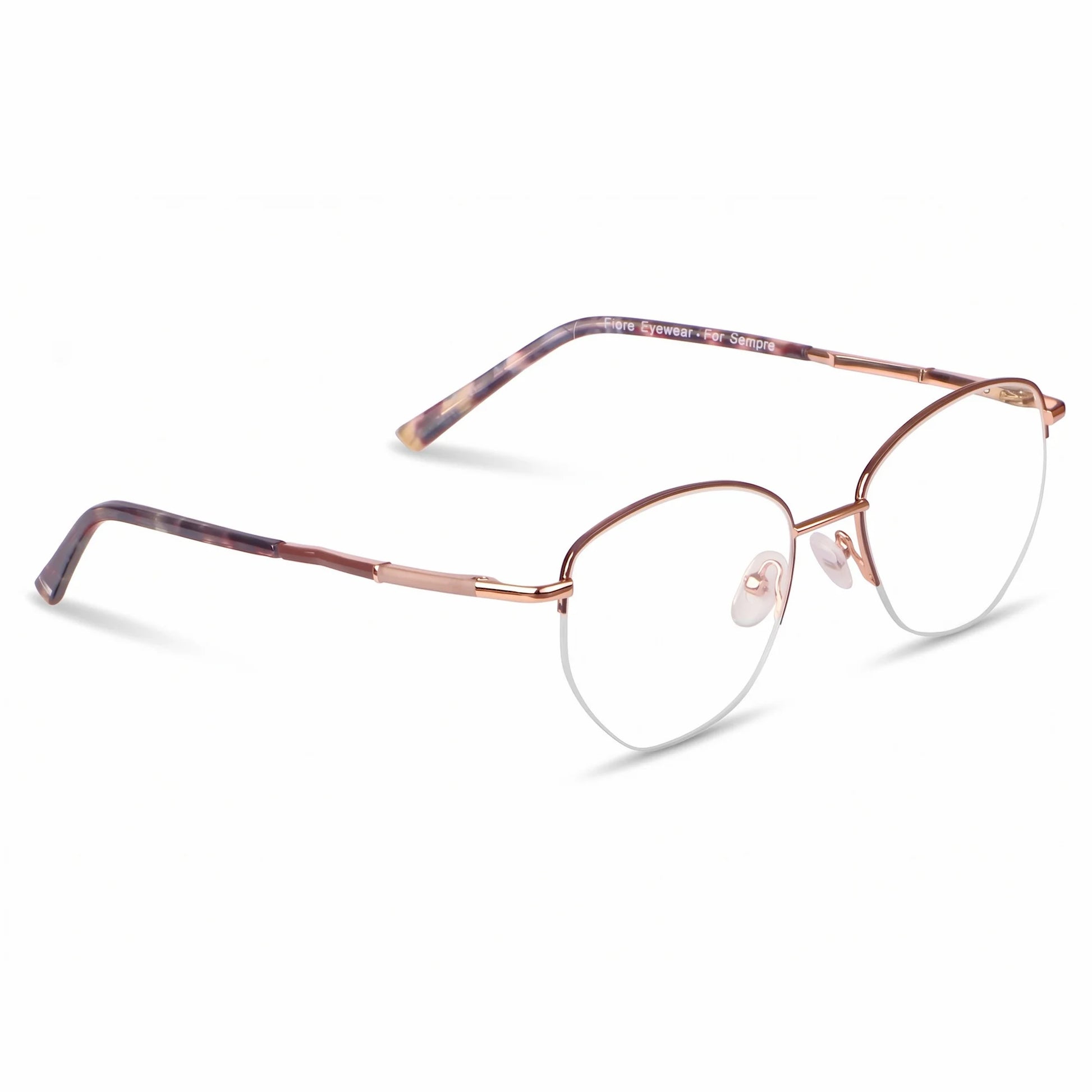 Fiore 3921 eyeglasses in brown gold – three-quarter view