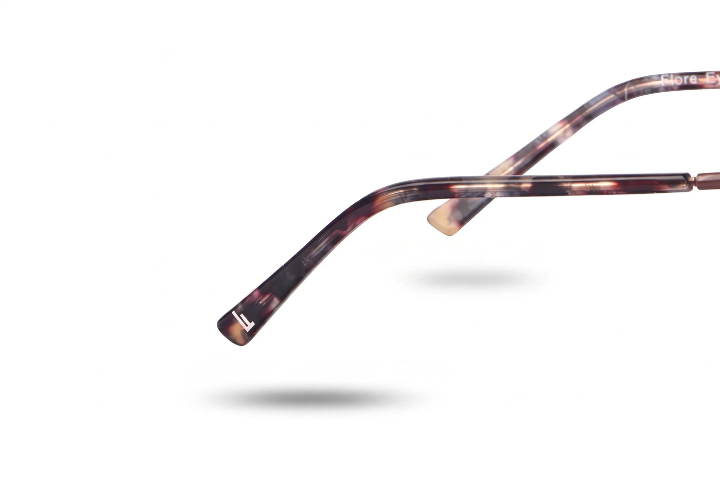 Fiore 3921 eyeglasses in brown gold – temple logo detail