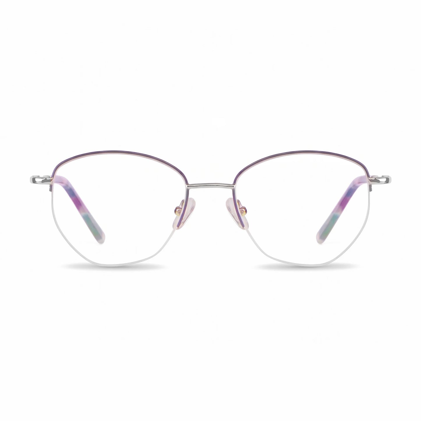 Fiore 3921 eyeglasses in purple silver – front view
