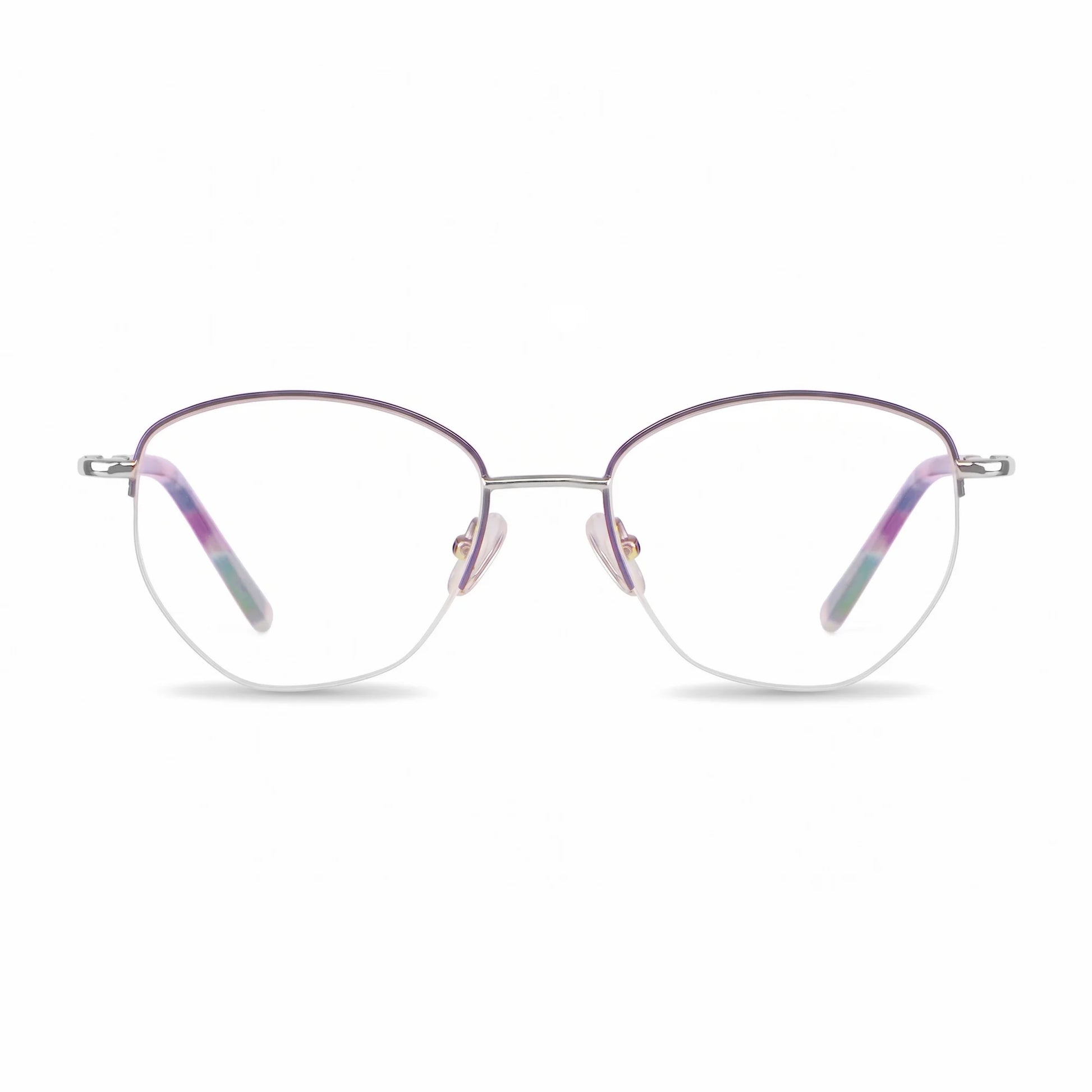 Fiore 3921 eyeglasses in purple silver – front view