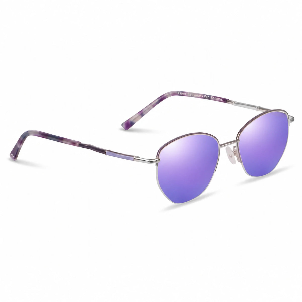 Fiore 3921 cat eye sunglasses, purple steel frame · ReFramed, photo 35 of 36 | Polarized UV400