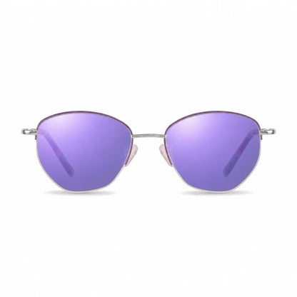 Fiore 3921 cat eye sunglasses, purple steel frame · ReFramed, photo 34 of 36 | Polarized UV400