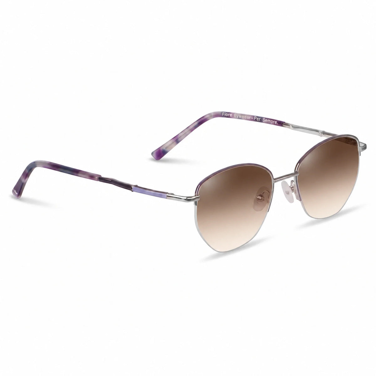 Fiore 3921 cat eye sunglasses, purple steel frame · ReFramed, photo 23 of 36 | Polarized UV400
