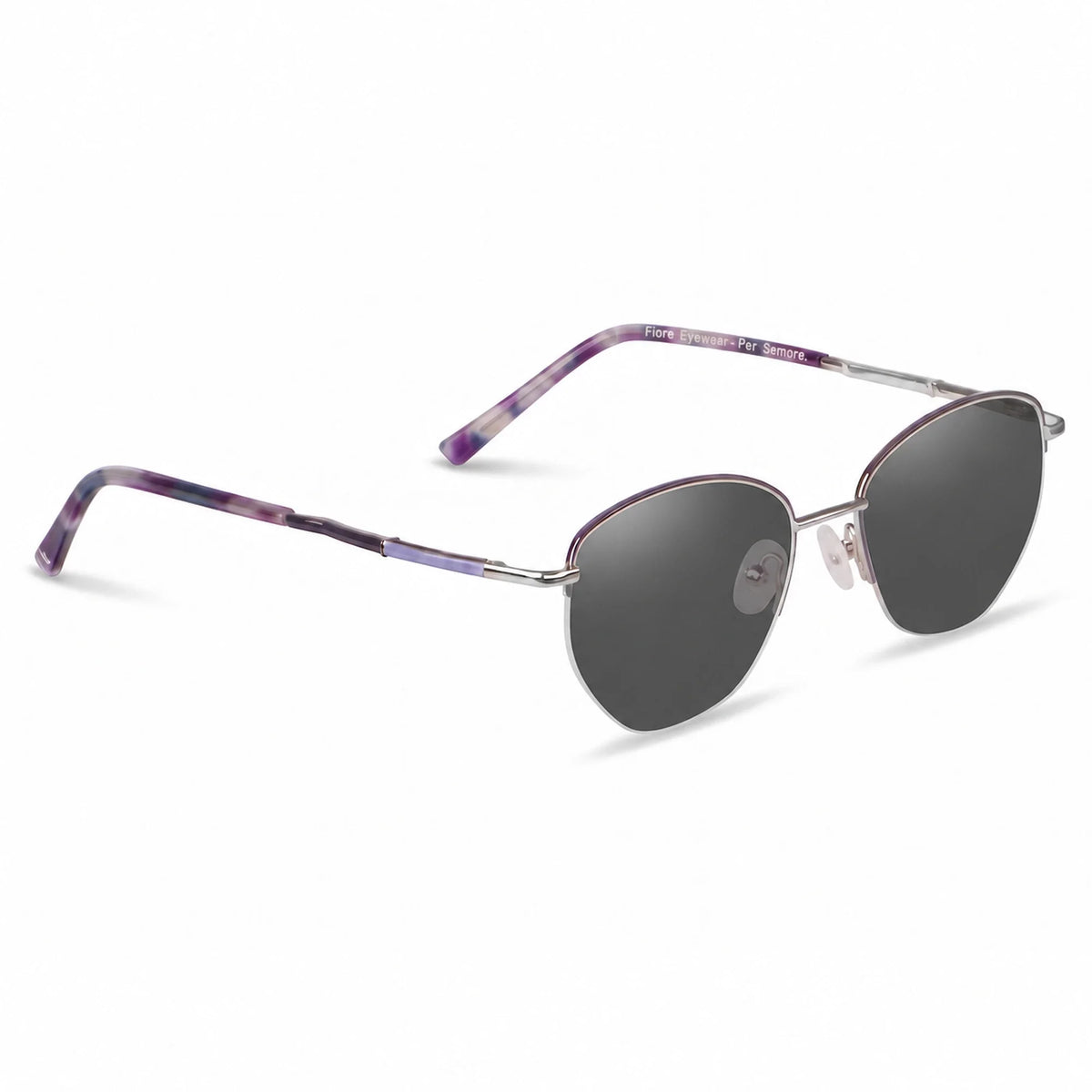 Fiore 3921 cat eye sunglasses, purple steel frame · ReFramed, photo 2 of 36 | Polarized UV400