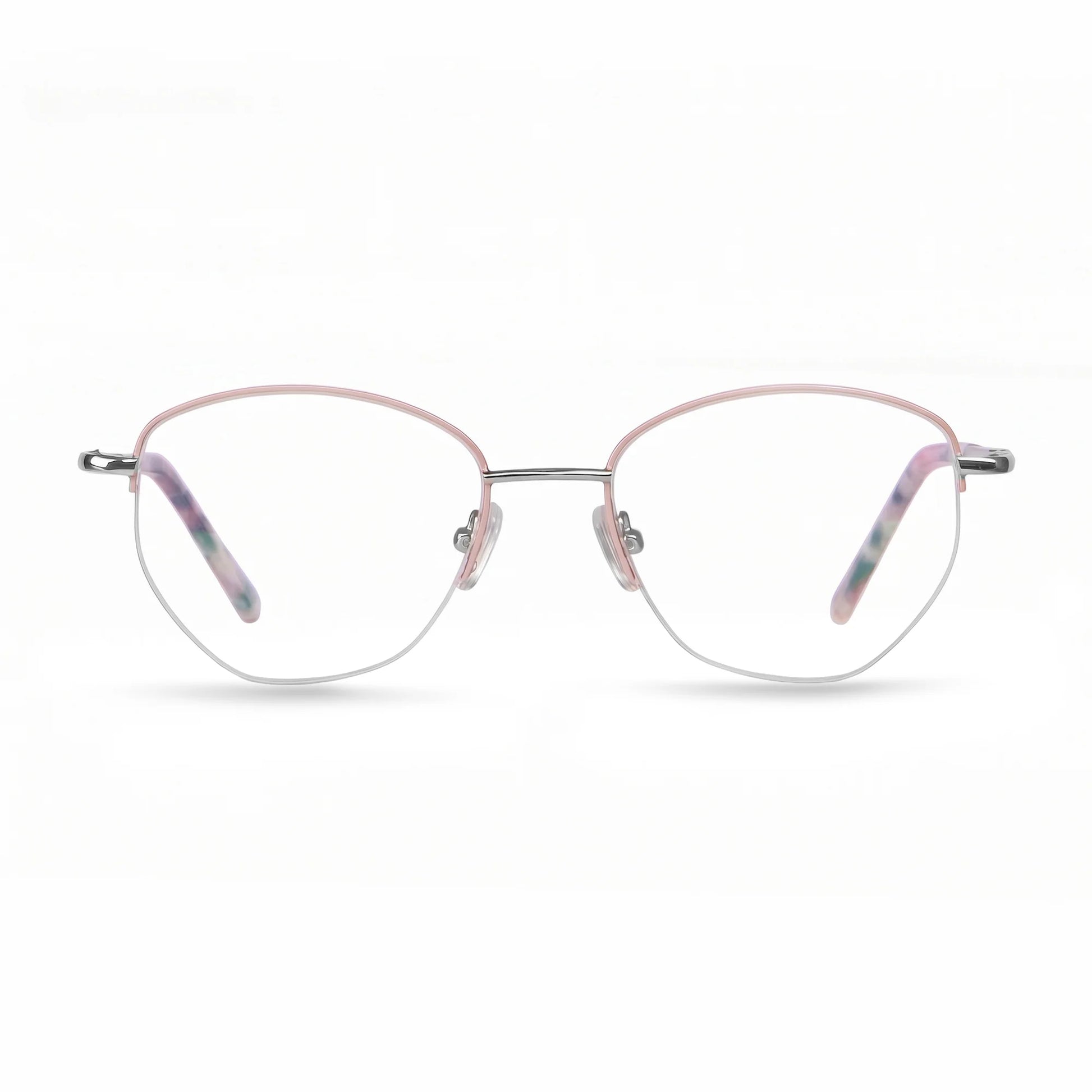 Fiore 3921 eyeglasses in pink silver – front view