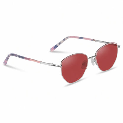 Fiore 3921 cat eye sunglasses, pink steel frame · ReFramed, photo 17 of 36 | Polarized UV400