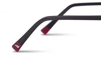 Fiore 3971 eyeglasses in black gold – temple logo detail