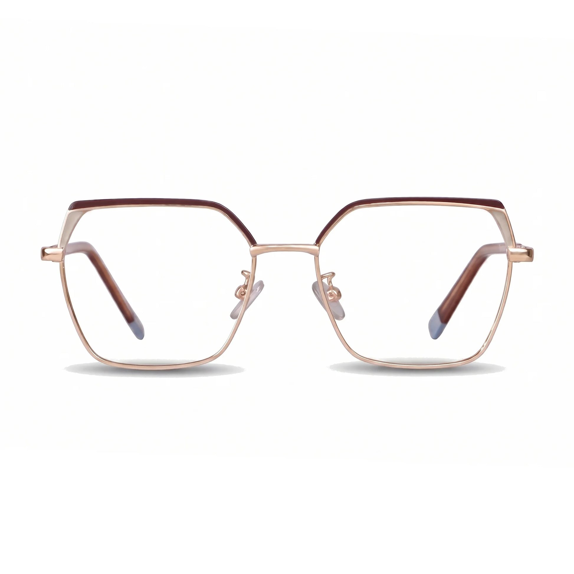 Fiore 3971 eyeglasses in brown gold – front view