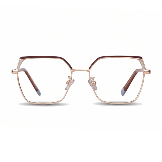 Fiore 3971 eyeglasses in brown gold – front view