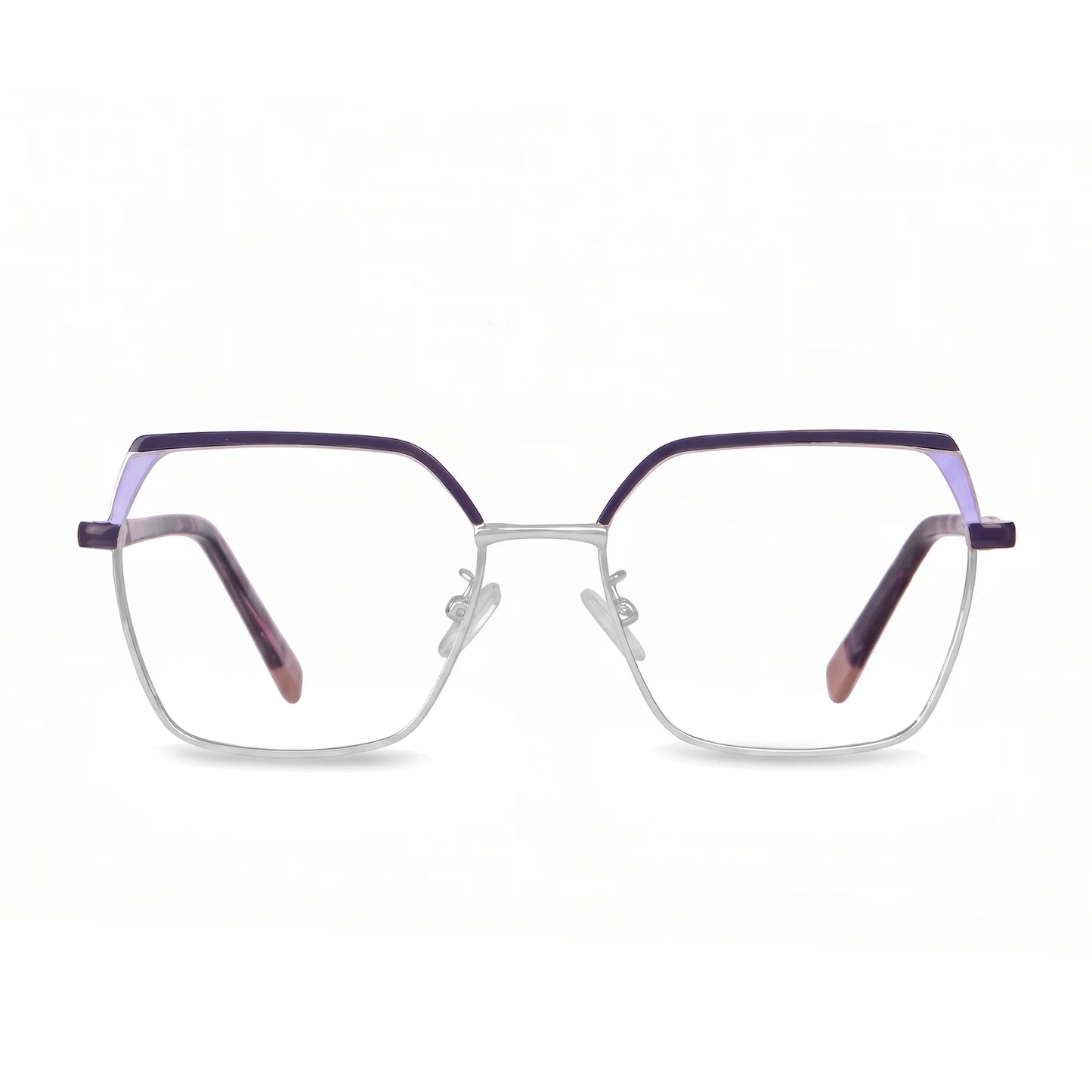 Fiore 3971 eyeglasses in purple silver – front view
