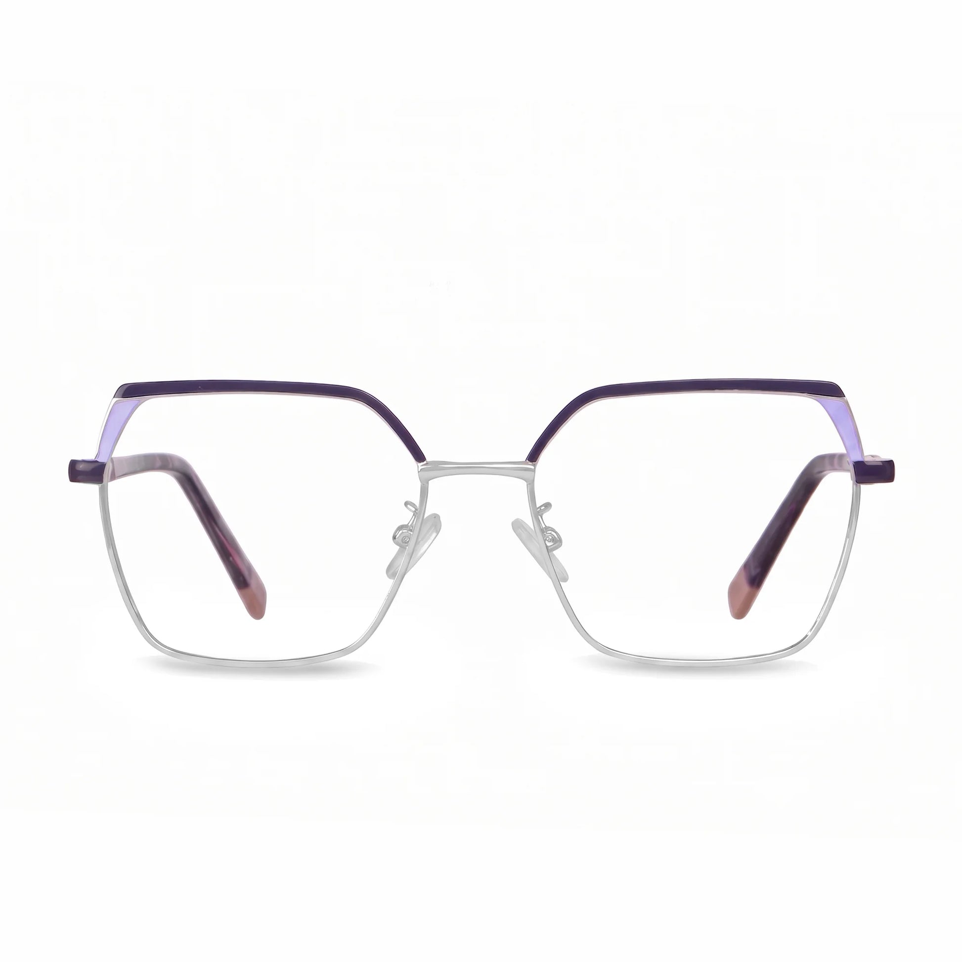 Fiore 3971 eyeglasses in purple silver – front view