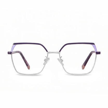 Fiore 3971 eyeglasses in purple silver – front view