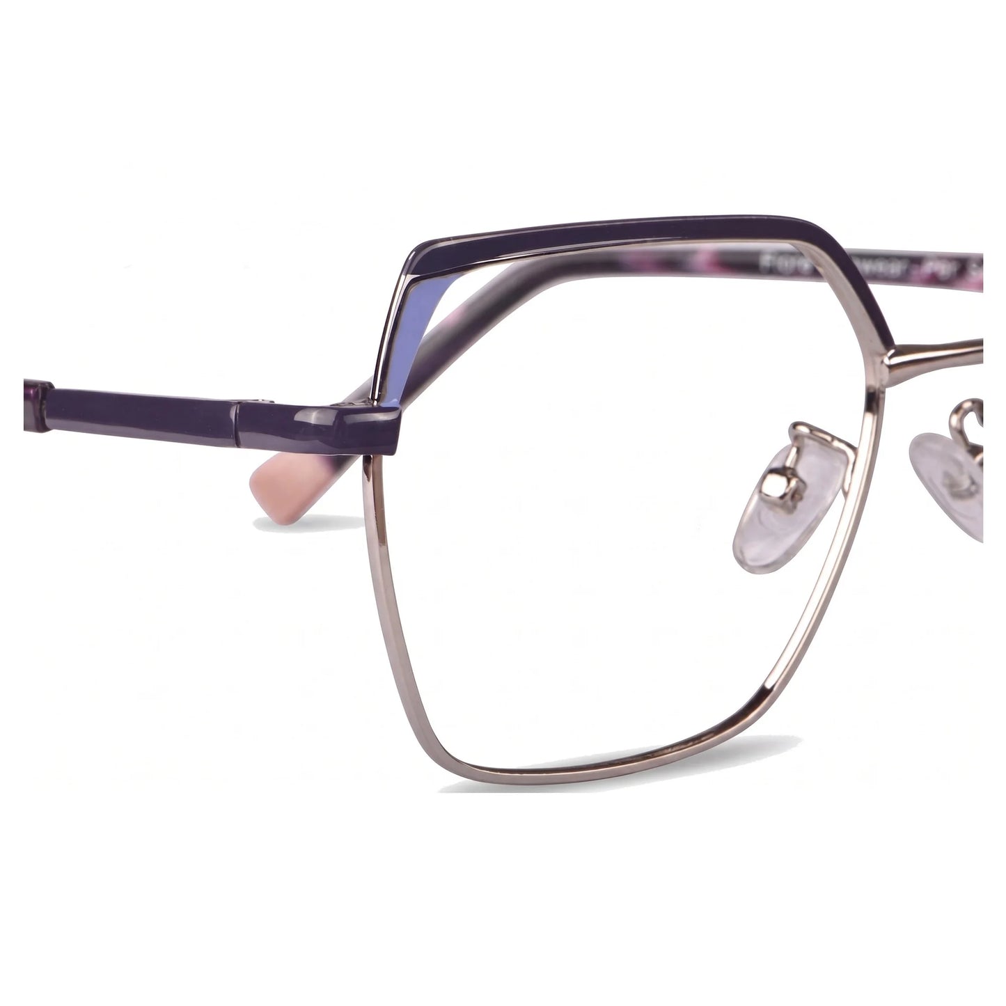Fiore 3971 eyeglasses in purple silver – side view