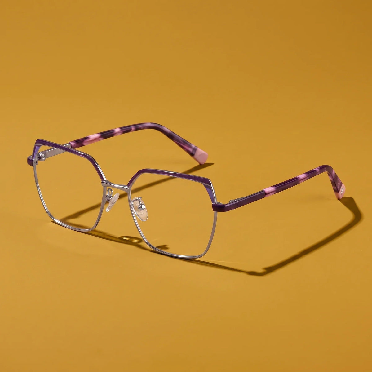 Fiore 3971 geometric metal reading glasses, purple silver frame · ReFramed, photo 22 of 71
