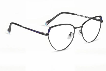 Fiore 3983 eyeglasses in black blue – three-quarter view