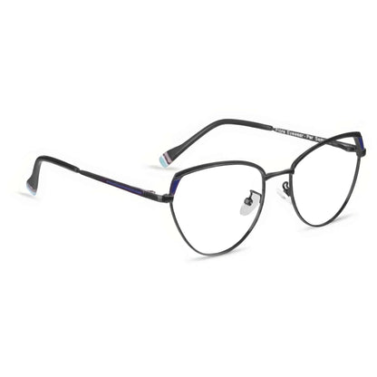 Fiore 3983 cat-eye metal reading glasses, black blue frame · ReFramed, photo 2 of 100