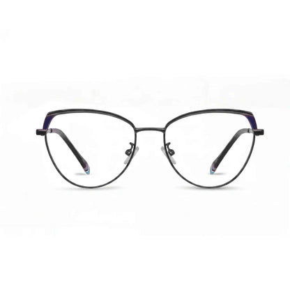 Fiore 3983 cat-eye metal reading glasses, black blue frame · ReFramed, photo 1 of 100