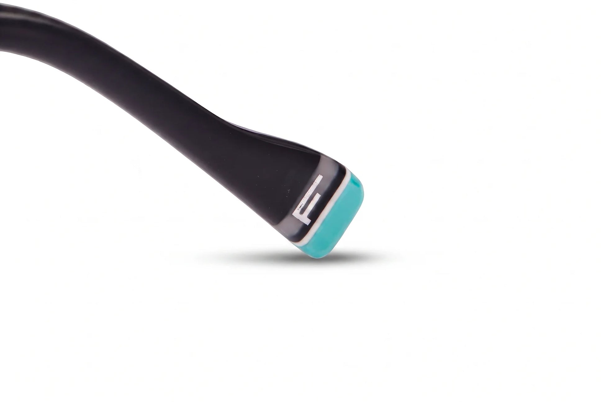 Fiore 3983 eyeglasses in black blue – temple logo detail