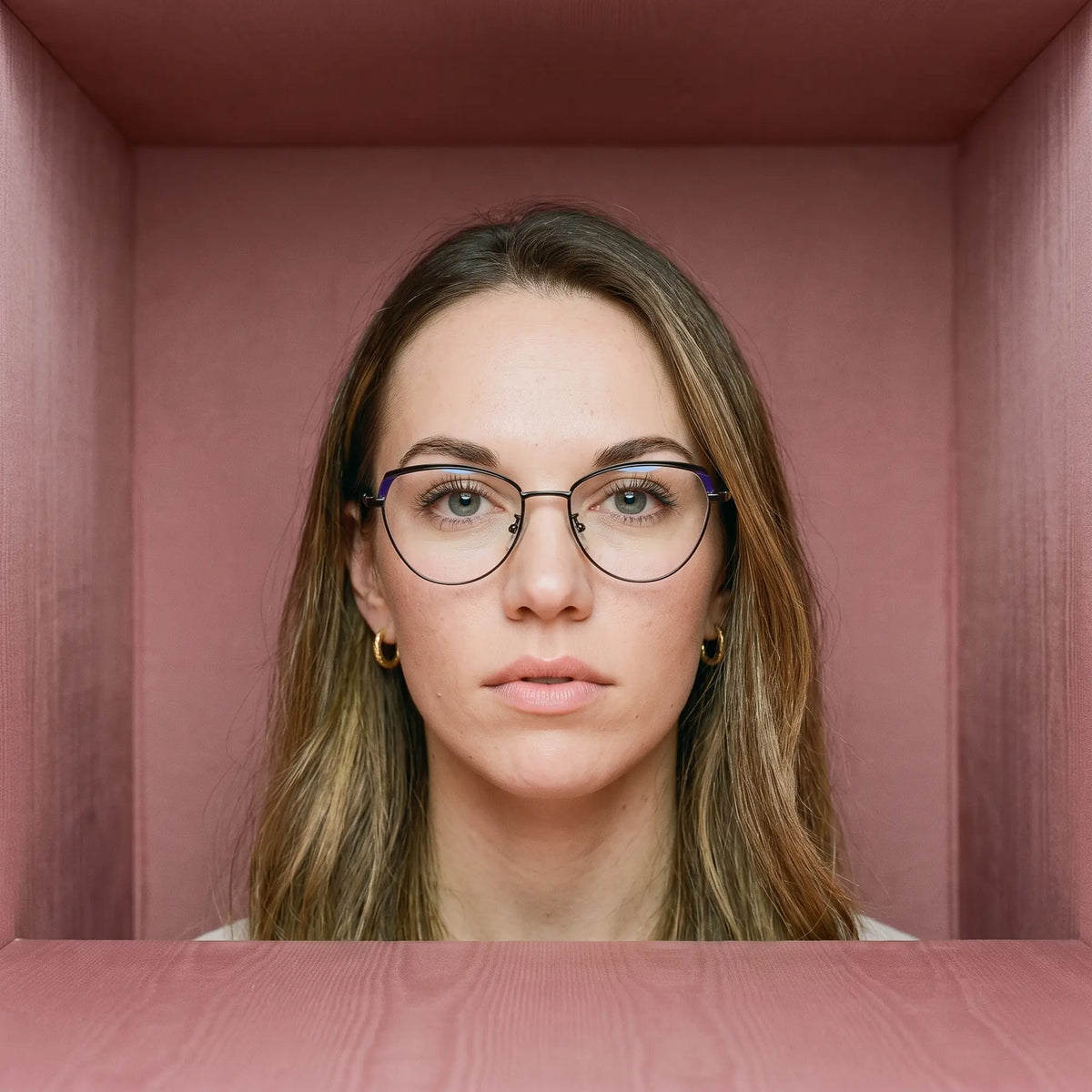 Fiore 3983 cat-eye metal reading glasses, black blue frame · ReFramed, photo 17 of 100