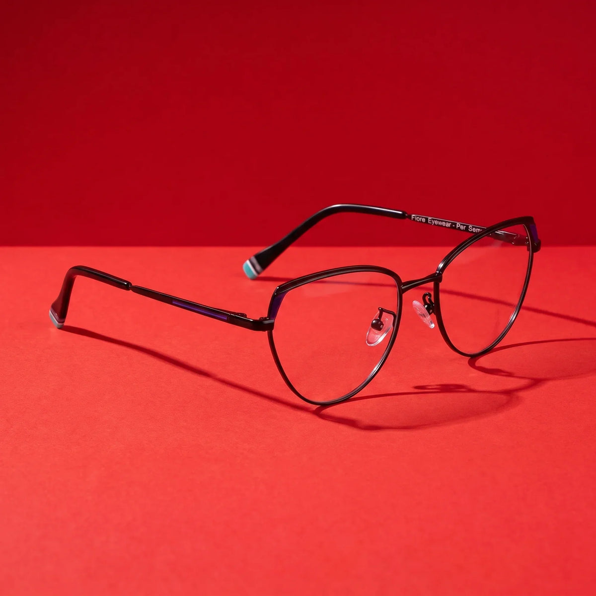 Fiore 3983 cat-eye metal reading glasses, black blue frame · ReFramed, photo 5 of 100