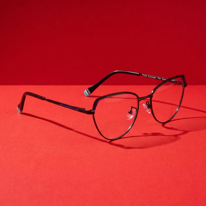 Fiore 3983 cat-eye metal reading glasses, black blue frame · ReFramed, photo 5 of 100