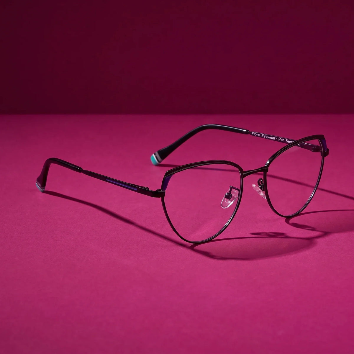 Fiore 3983 cat-eye metal reading glasses, black blue frame · ReFramed, photo 7 of 100