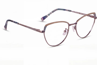 Fiore 3983 eyeglasses in grey gun – three-quarter view