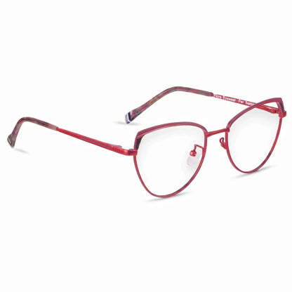 Fiore 3983 cat-eye metal reading glasses, red black frame · ReFramed, photo 23 of 100