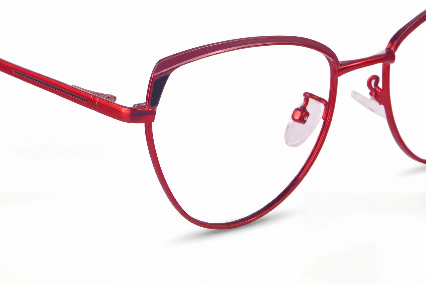 Fiore 3983 eyeglasses in red black – side view