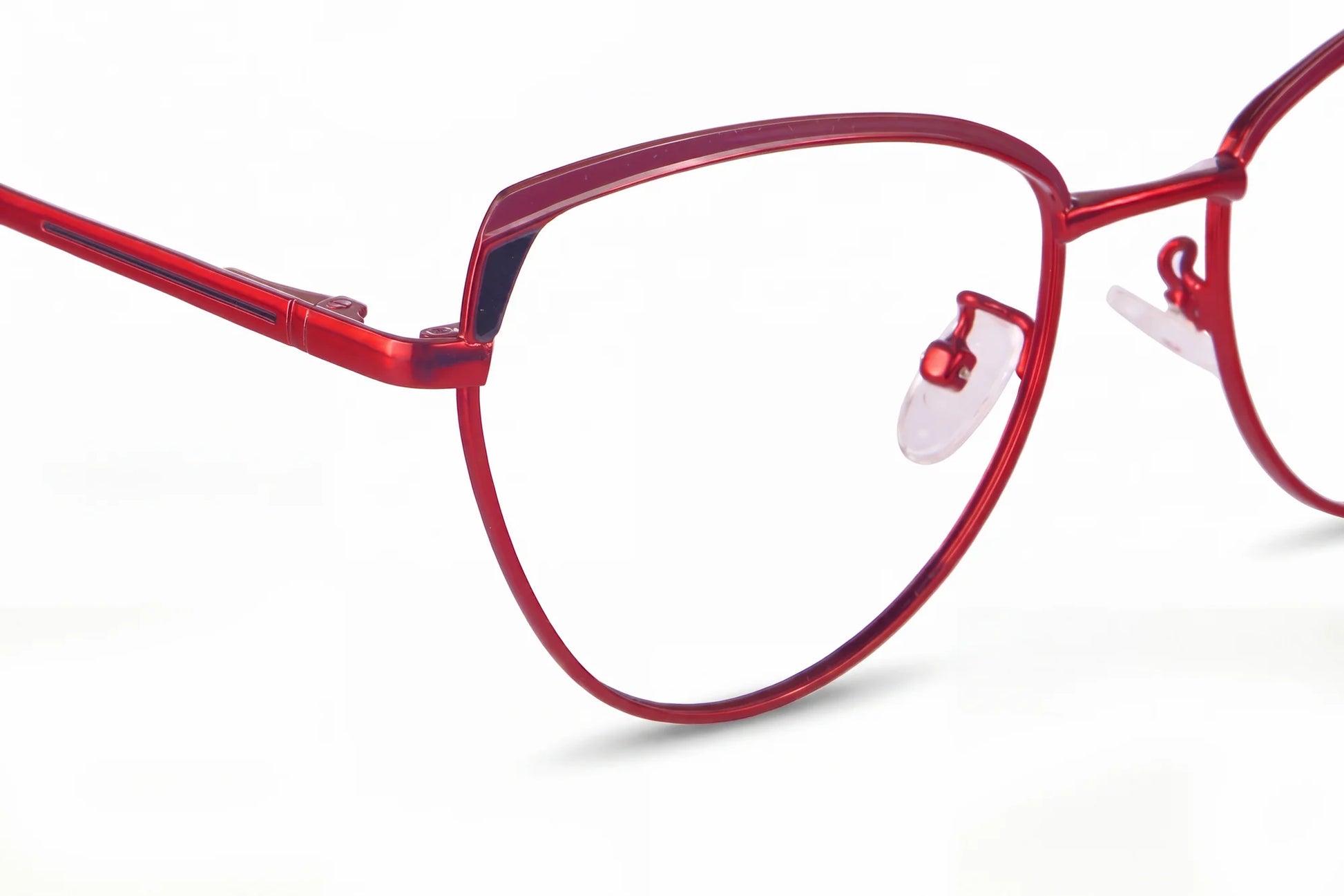 Fiore 3983 eyeglasses in red black – side view
