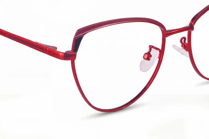 Fiore 3983 eyeglasses in red black – side view