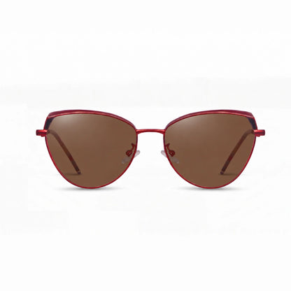 Fiore 3983 cat eye sunglasses, red steel frame · ReFramed, photo 4 of 36 | Polarized UV400