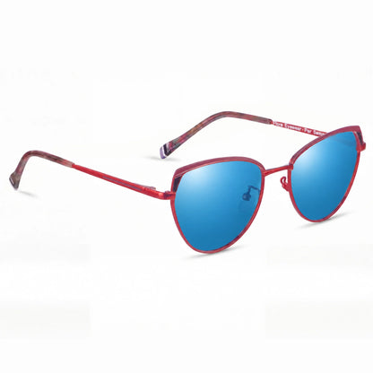 Fiore 3983 cat eye sunglasses, red steel frame · ReFramed, photo 26 of 36 | Polarized UV400