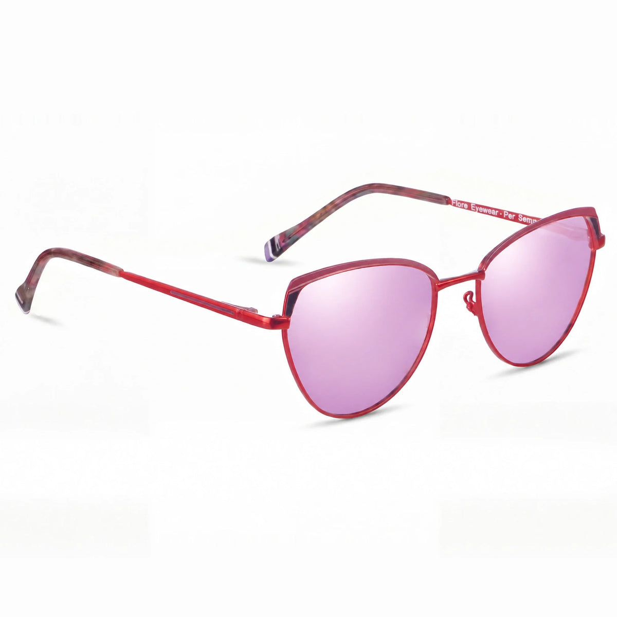 Fiore 3983 cat eye sunglasses, red steel frame · ReFramed, photo 32 of 36 | Polarized UV400