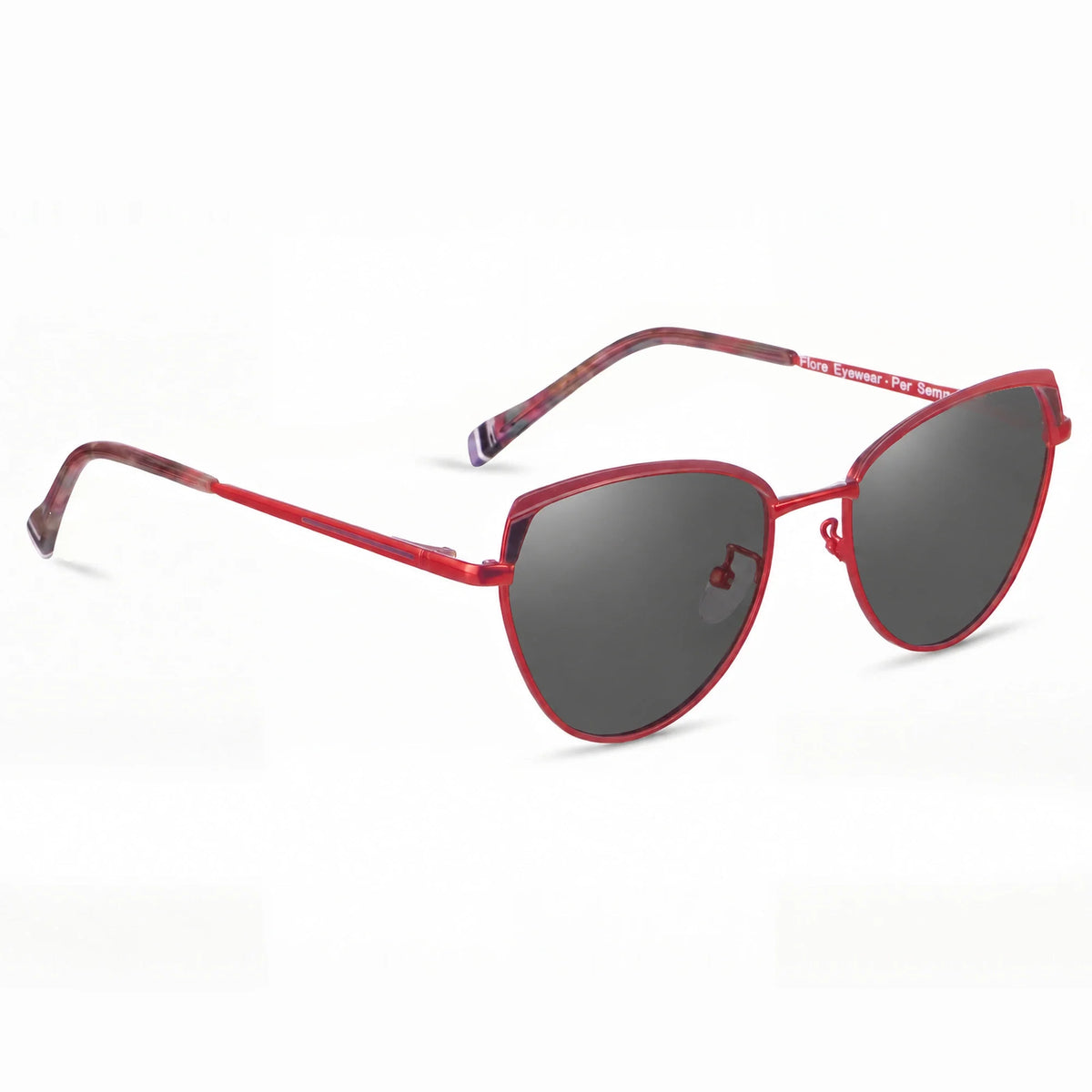 Fiore 3983 cat eye sunglasses, red steel frame · ReFramed, photo 2 of 36 | Polarized UV400