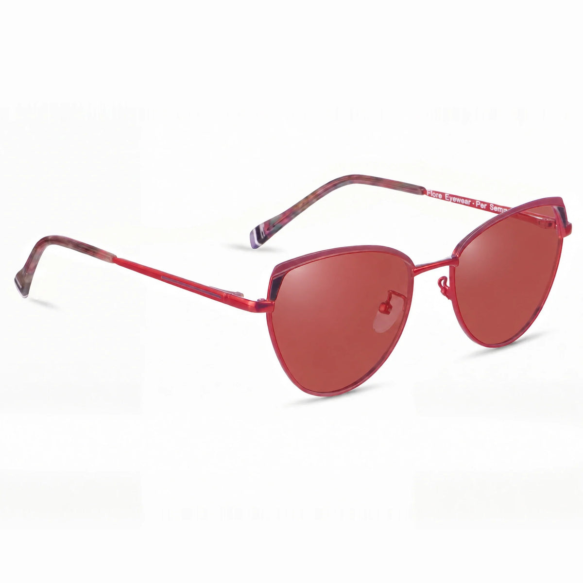 Fiore 3983 cat eye sunglasses, red steel frame · ReFramed, photo 17 of 36 | Polarized UV400