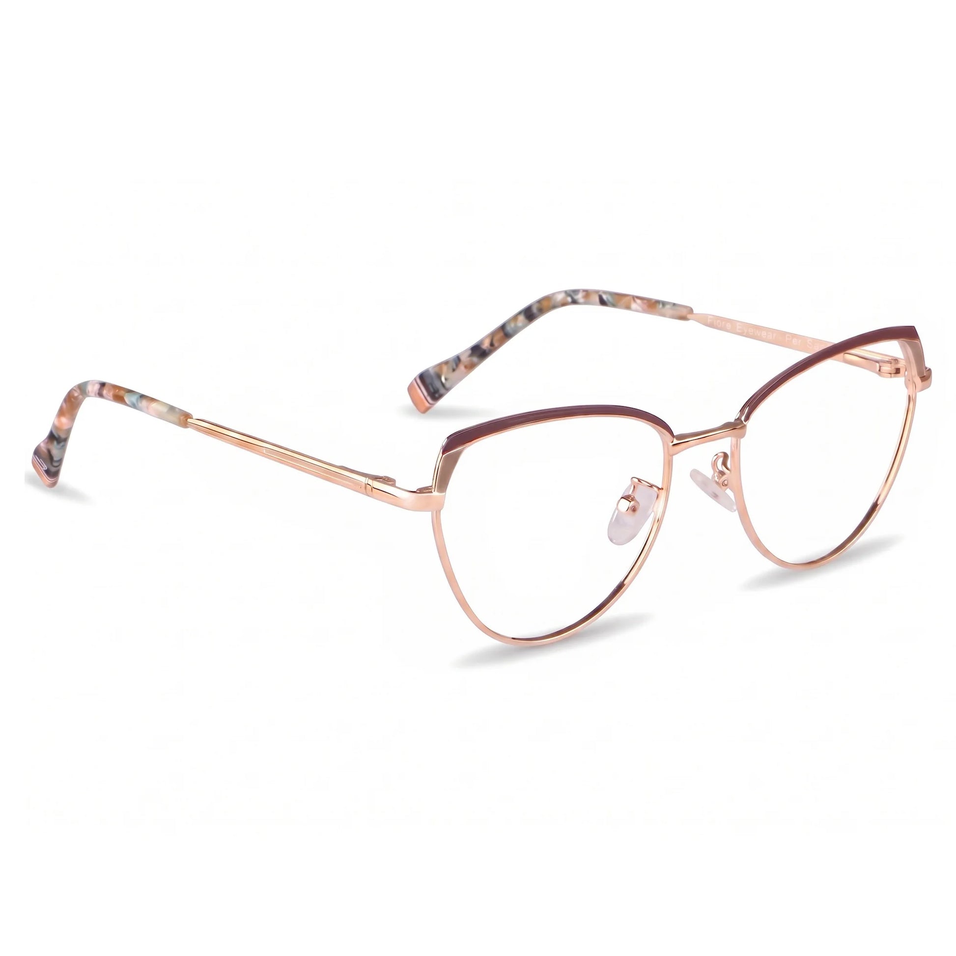 Fiore 3983 eyeglasses in brown gold – three-quarter view