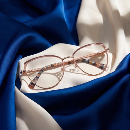 Fiore 3983 cat-eye metal reading glasses, brown gold frame · ReFramed, photo 56 of 100