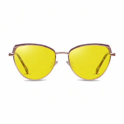 Fiore 3983 cat eye sunglasses, gold steel frame · ReFramed, photo 10 of 36 | Polarized UV400