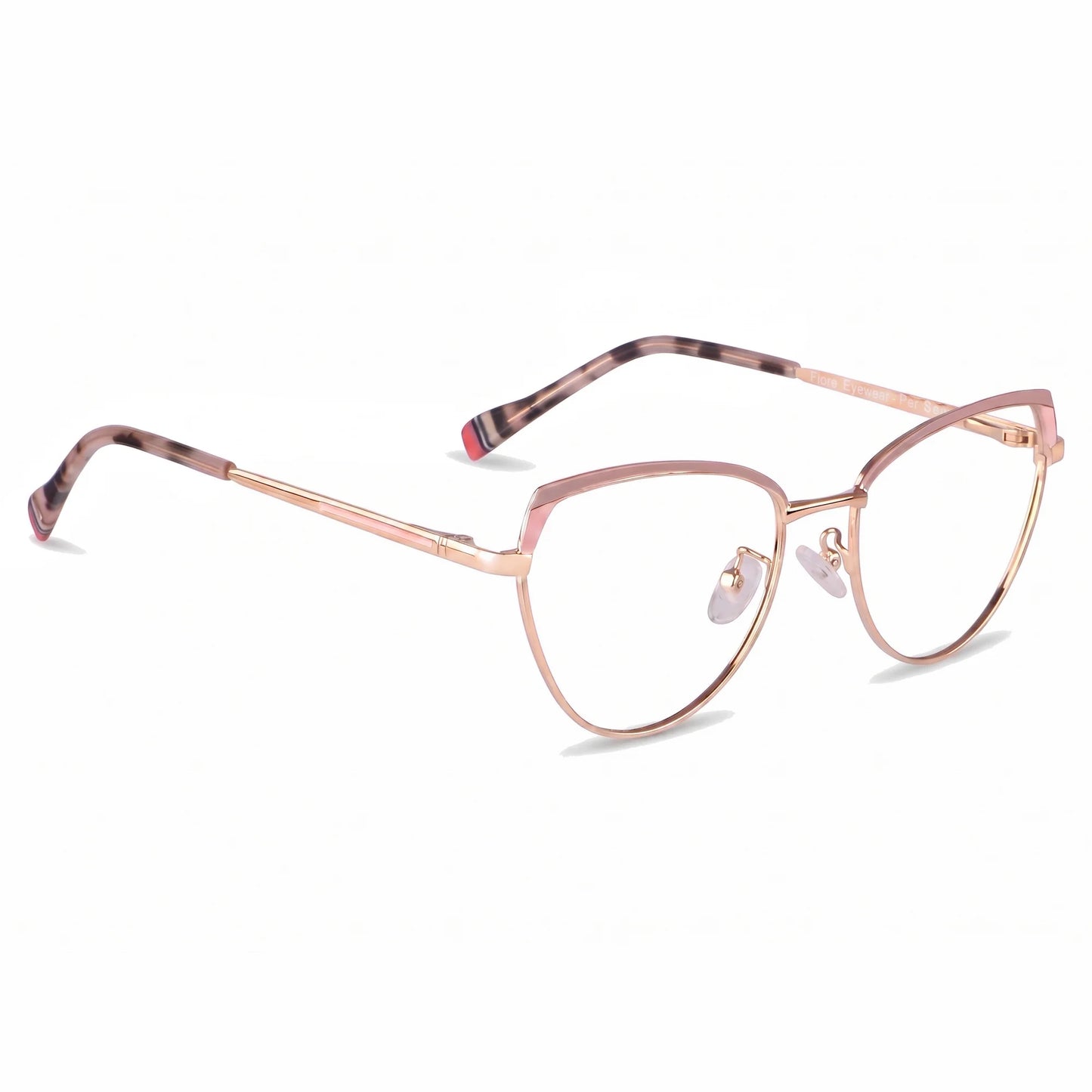 Fiore 3983 eyeglasses in pink gold – three-quarter view