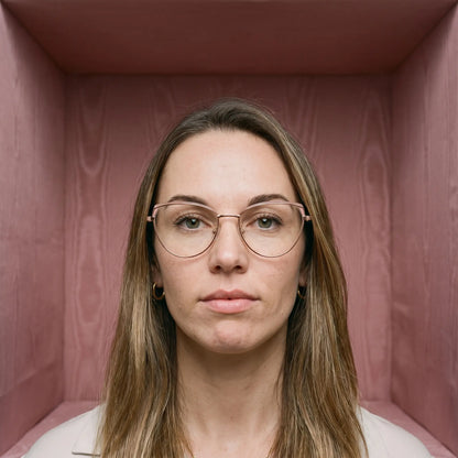 Fiore 3983 cat-eye metal reading glasses, pink gold frame · ReFramed, photo 84 of 100