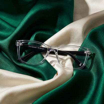 Fiore 5228 wayfarer acetate reading glasses, transparent frame · ReFramed, photo 37 of 100