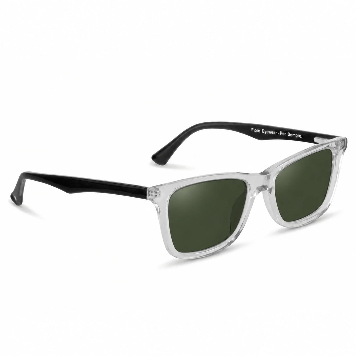 Fiore 5228 wayfarer-style sunglasses, clear bio-acetate frame · ReFramed, photo 8 of 36