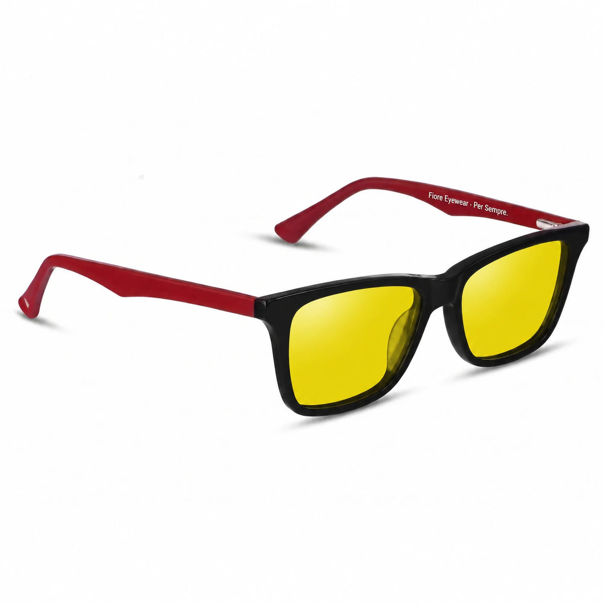 Fiore 5228 wayfarer-style sunglasses, black & red bio-acetate frame · ReFramed, photo 11 of 36