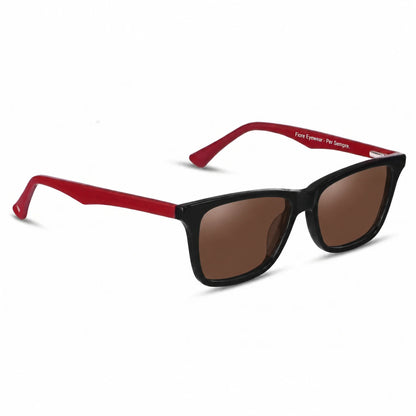 Fiore 5228 wayfarer-style sunglasses, black & red bio-acetate frame · ReFramed, photo 5 of 36