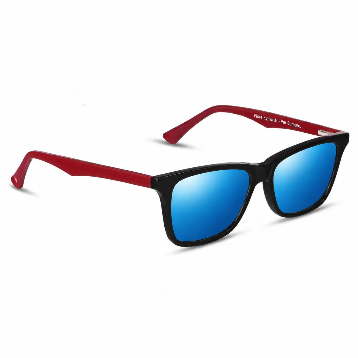 Fiore 5228 wayfarer-style sunglasses, black & red bio-acetate frame · ReFramed, photo 26 of 36